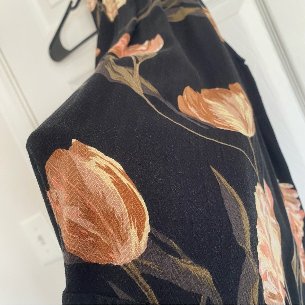 A NEW DAY Floral Sleeveless Mock neck Top Black and Pink Floral High Neck SZ S - Picture 3 of 7
